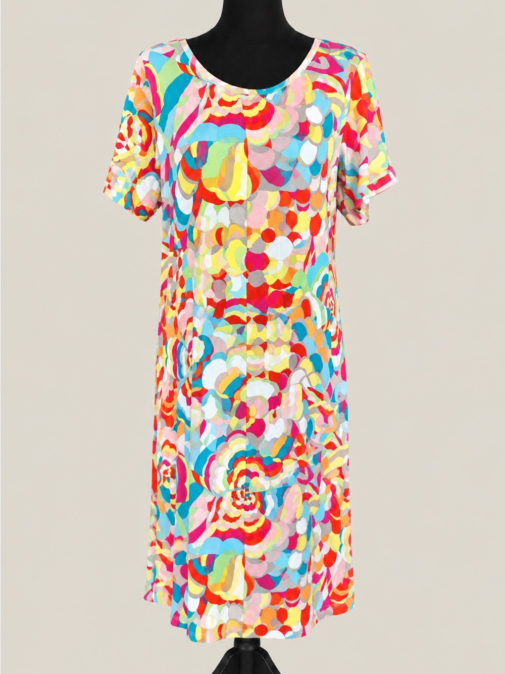 Philosophy Dresses L Colorful Abstract Print Shift Dress Beach Resort Boho